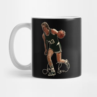 Larry Bird Legend Basketball Signature Vintage Retro 80s 90s Bootleg Rap Style Mug